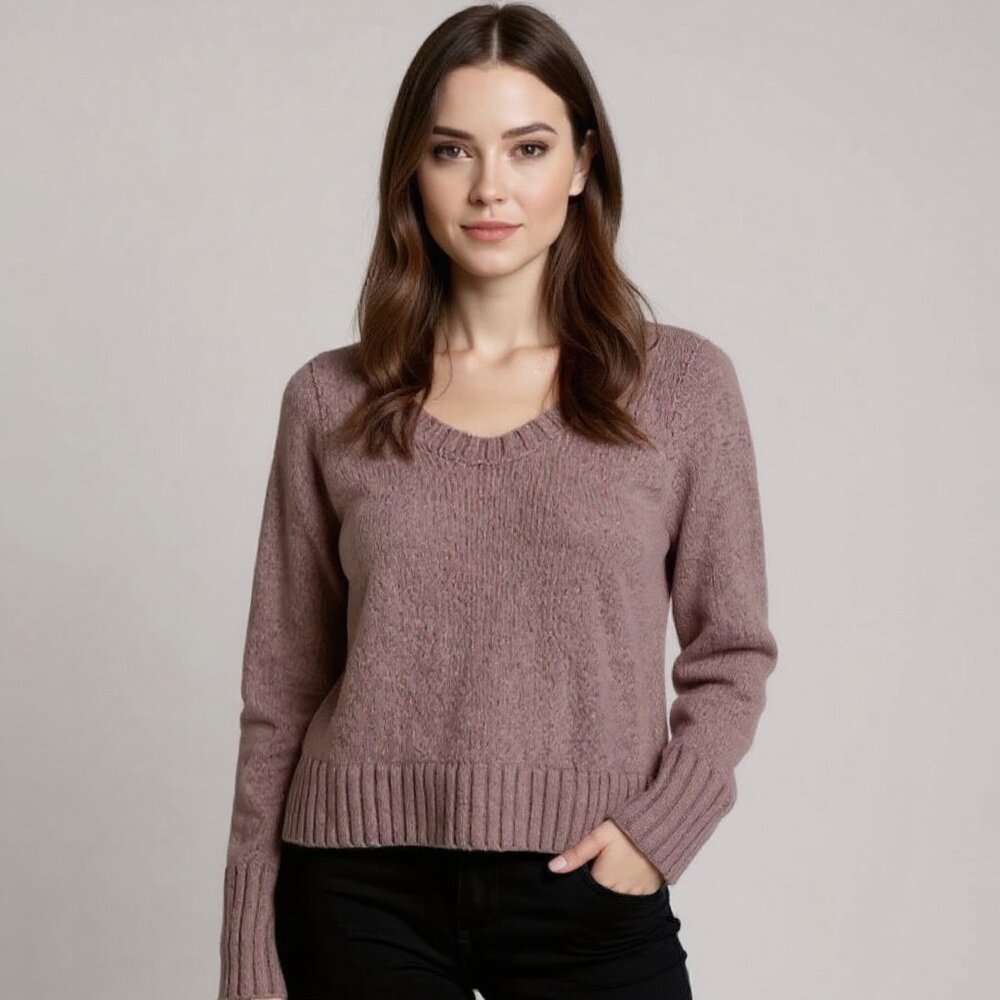 Maeve Mauve Crew Neck Sweater